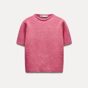 Zara Short Sleeve Mauve Short Sleeve Sweater Size Medium